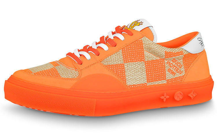 LOUIS VUITTON Ollie Sneakers 'Orange Plaid Monogram'