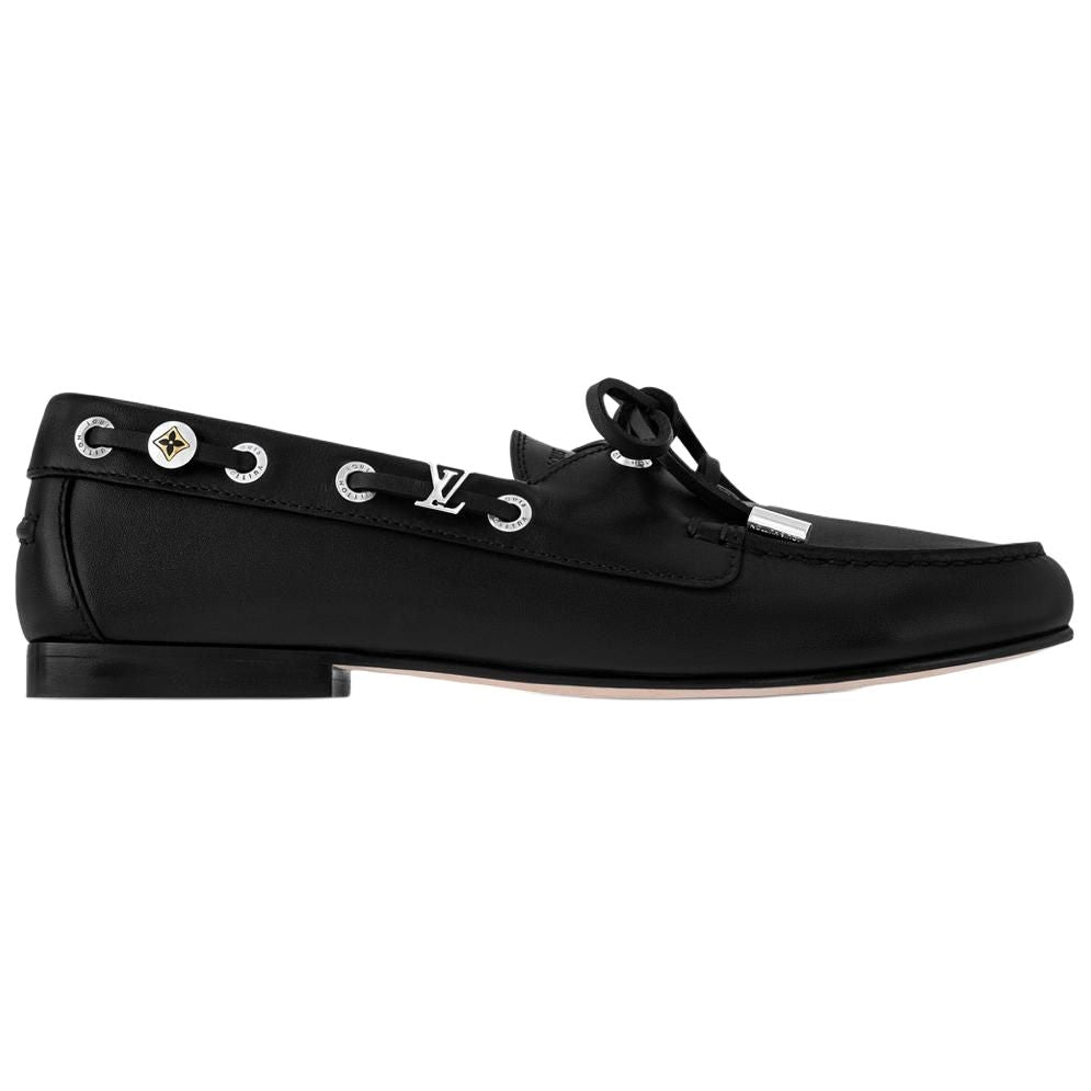 LOUIS VUITTON Soho Boat Shoes Women's Black