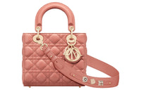 DIOR Lady DiorMy ABCDior Sheepskin Daisie Bag Shoulder Bag Crossbody Bag Handbag Small Size Women's Soft Pink