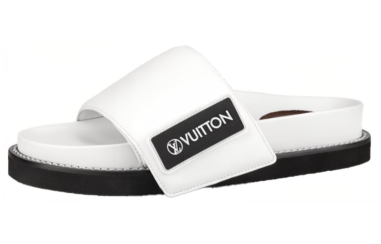 LOUIS VUITTON Slide Slippers Women's White