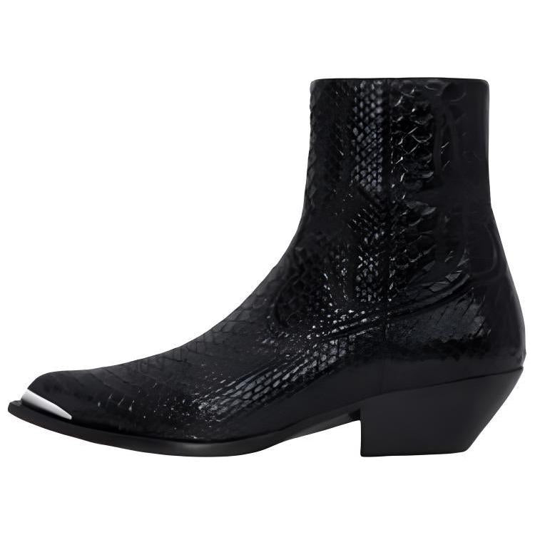 CELINE Ankle Boots 5cm Men's Black