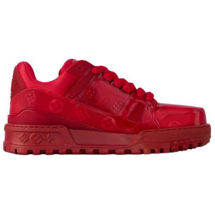 LOUIS VUITTON Trainer Maxi Low-Top Skateboard Shoes Men's Red