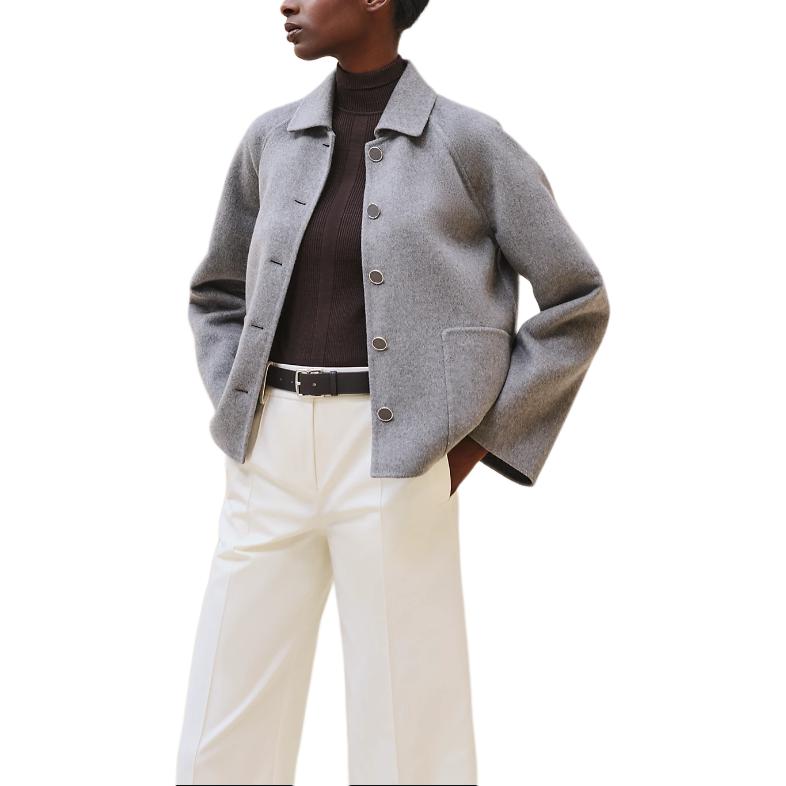 HERMES FW24 Jackets & Coats Women's Gray Crayon