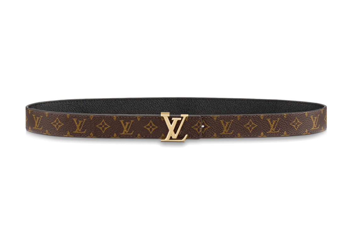 LOUIS VUITTON Leather Belts Women's Width 2.5cm