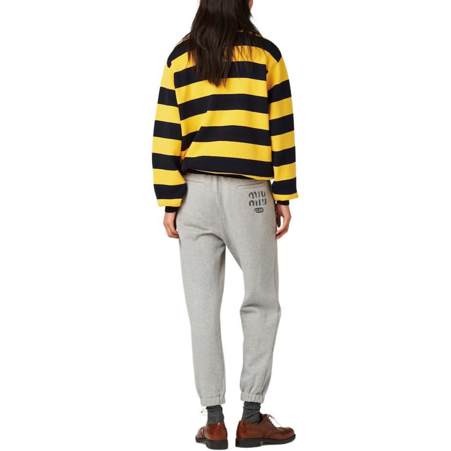MIU MIU Knitted Sports Pants Women's Gray
