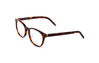 SAINT LAURENT Capsule Plate Frame Oval Eyeglass Frames Unisex Tortoiseshell
