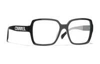 CHANEL Eyeglass Frames Unisex Black Blue Light Blocking