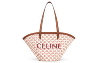 CELINE Couffin Cow Leather Basket Bag Tote Bag Shopping Bag Handbag Shoulder Bag Crossbody Bag Medium Size Women's Red