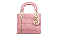 DIOR Lady Dior Patent Leather Cowhide Dior Bag Shoulder Bag Crossbody Bag Handbag Mini Women's Light Purple