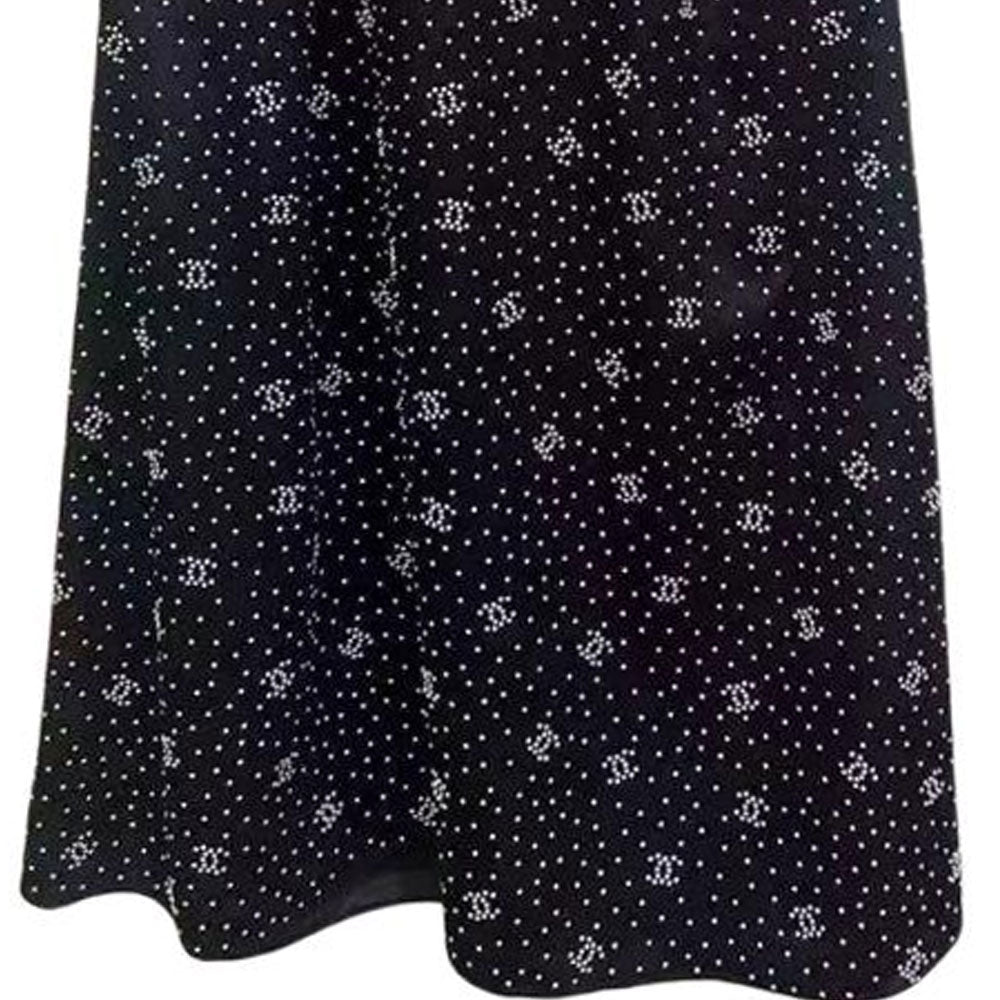 CHANEL FW24 Sleeveless Dress Women's Black White
