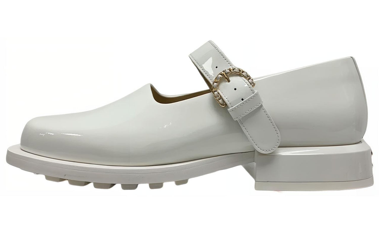 CHANEL Casual Single Shoes Women's White