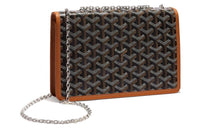GOYARD Alexandre III Canvas With Leather Shoulder Bag Crossbody Bag Women's Black Brown