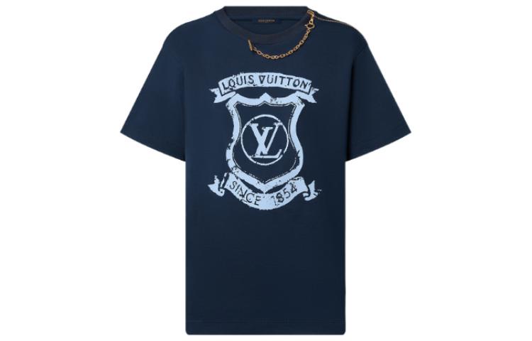 LOUIS VUITTON New Quarterly Products Of LV T-Shirts Women's Blue