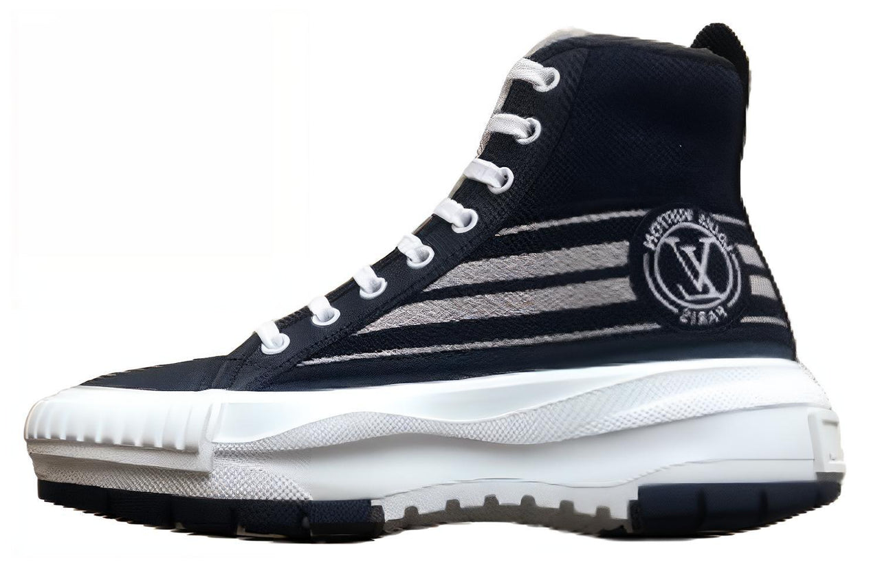 LOUIS VUITTON Squad High-Top Casual Shoes Women's Dark Blue