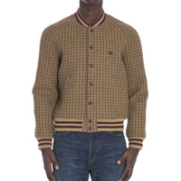CELINE Triomphe Teddy Jacket In Houndstooth Wool