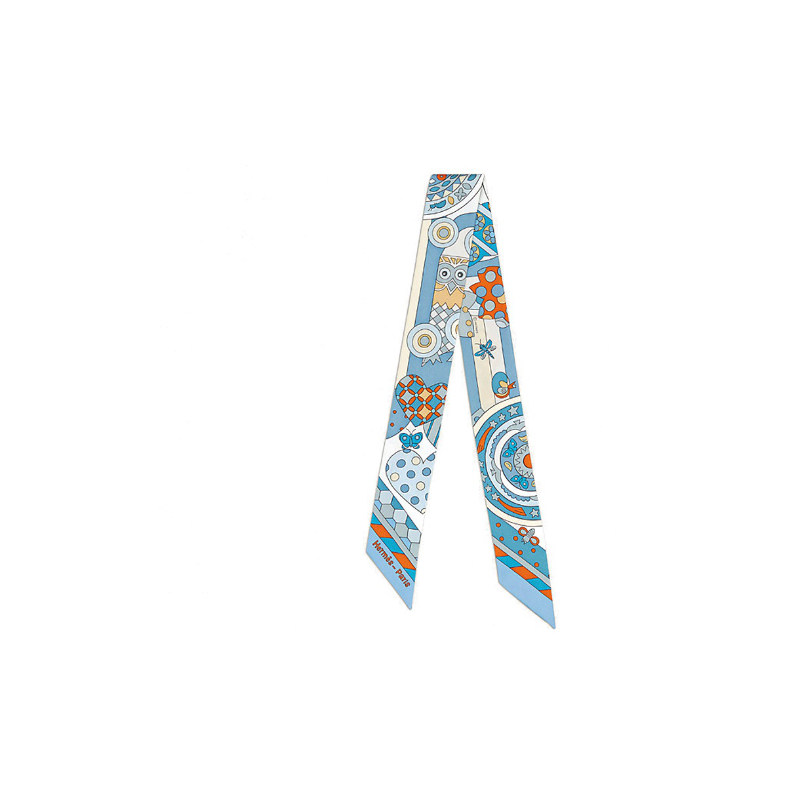 HERMES Silk Scarves Women's Blue