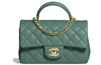 CHANEL Classic Flap CF21K Winter Sheepskin Shoulder Bag Crossbody Bag Handbag Mini Women's Turquoise