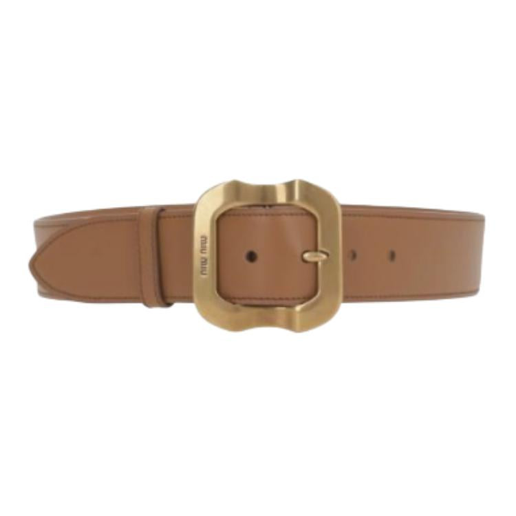 MIU MIU   Leather Belts Women's Brown