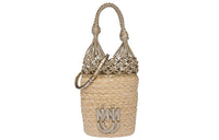 MIU MIU Leather Shoulder Bag Crossbody Bag Handbag Women's Brown Beige Yellow Iron Pyrite
