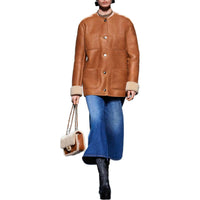 CHANEL FW24 Leather Jacket Women's Brown