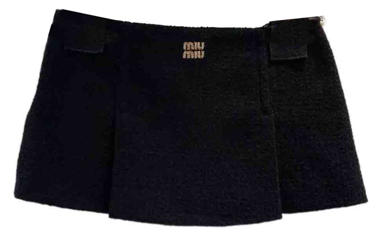 MIU MIU Casual Short Skirts Women's Black