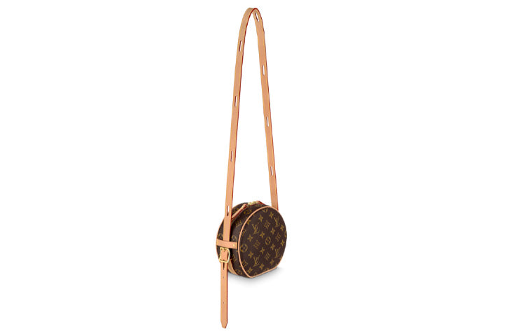 LOUIS VUITTON Cow Leather Canvas Handbag Shoulder Bags Women's Brown