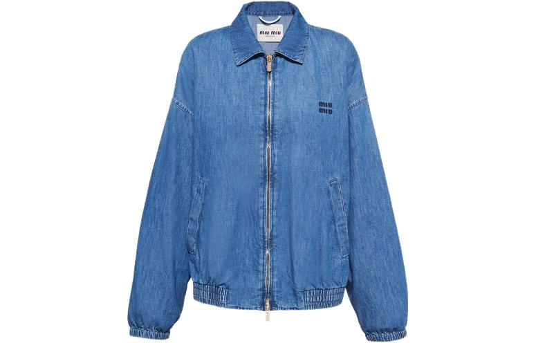MIU MIU Chambray Bomber Jacket