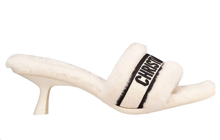 DIOR Dway Rubber Sole Odor-Resistant Slide Slippers Women's White