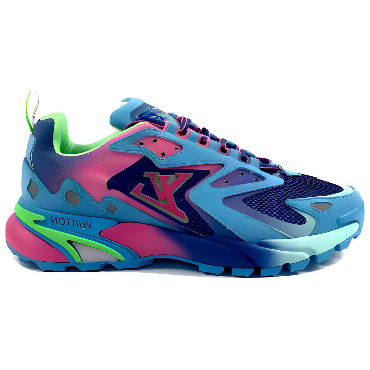 LOUIS VUITTON Lv Runner Tatic Sneakers 'Blue Pink Green'