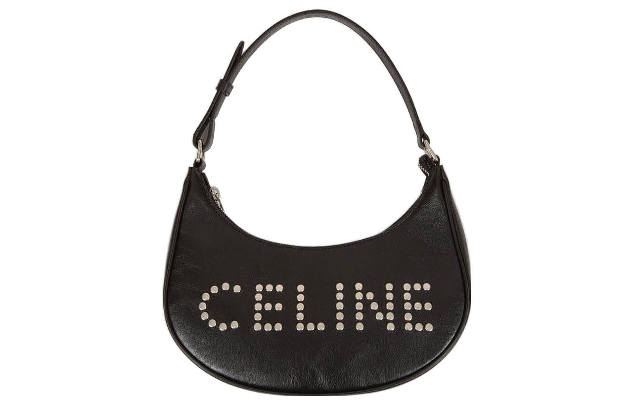 CELINE AVA Smooth Cow Leather Dumpling Bag Shoulder Bag Handbag Shoulder Bag Women's Black