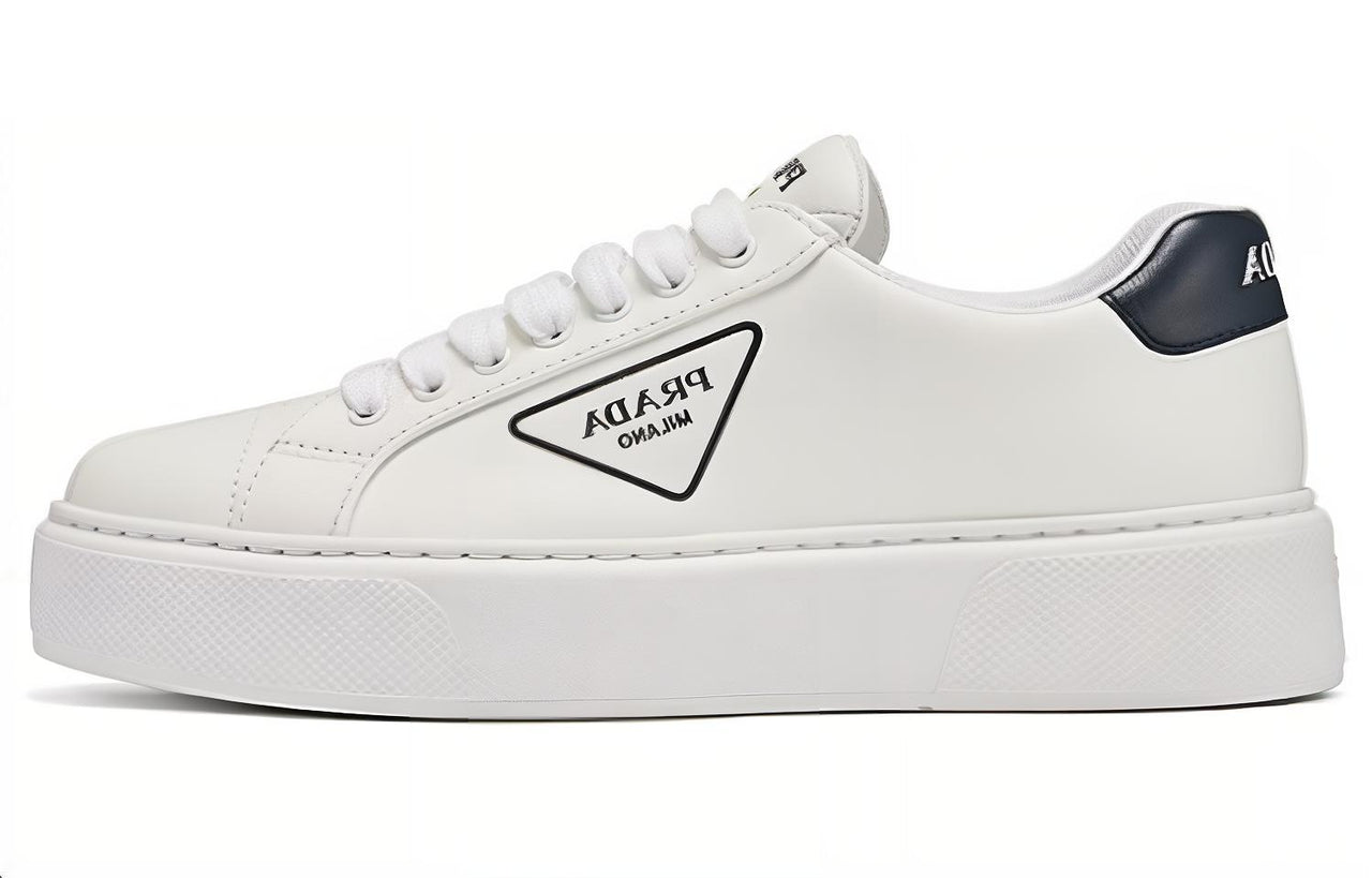 PRADA Low Top Skateboard Shoes Men's White