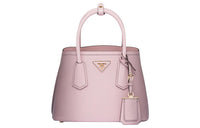 PRADA Double Leather Tote Bag Shopping Bag Handbag Mini Women's Pink