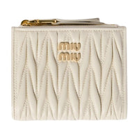 MIU MIU Lambskin Wallet Small Size Women's White