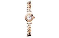 HERMES Wrist Watch Quartz Movement 18K Rose Gold Strap White Dial Women's