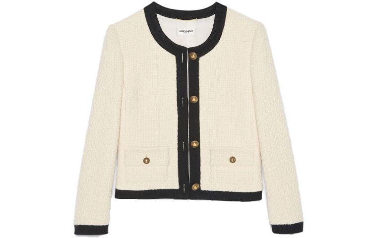 SAINT LAURENT FW21 Jacket Women's Ivory White