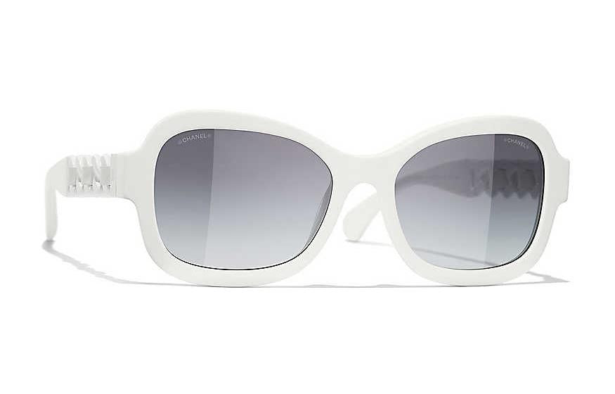 CHANEL Sunglasses Women's White