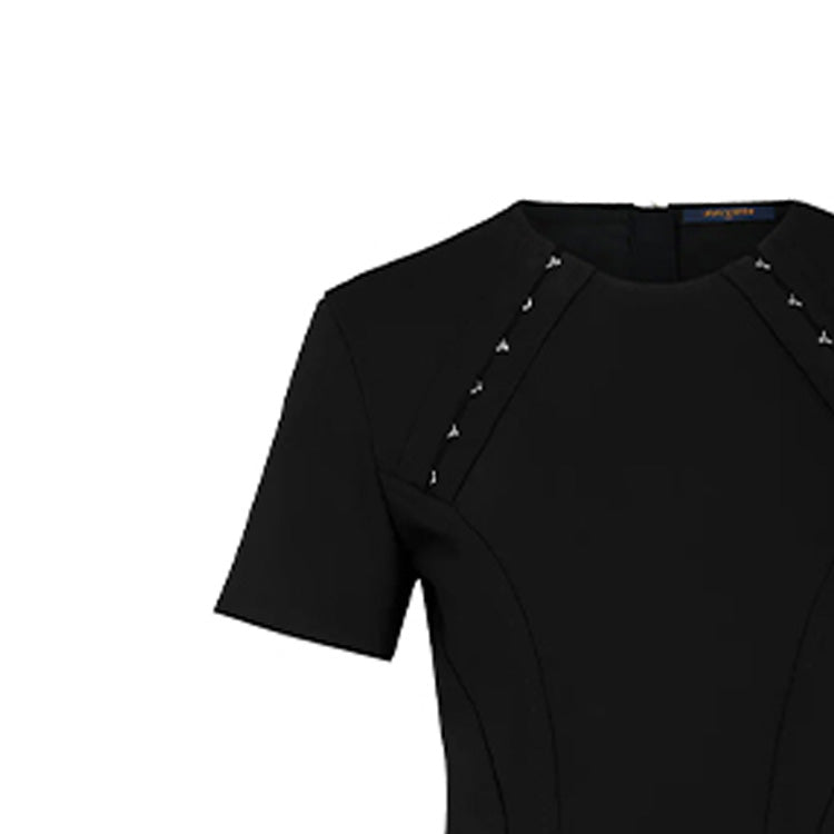 LOUIS VUITTON Short-Sleeved Dresses Women's Black