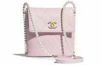CHANEL Gabrielle Calfskin Hobo Bag Shoulder Bag Crossbody Bag Women's Light Pink Red