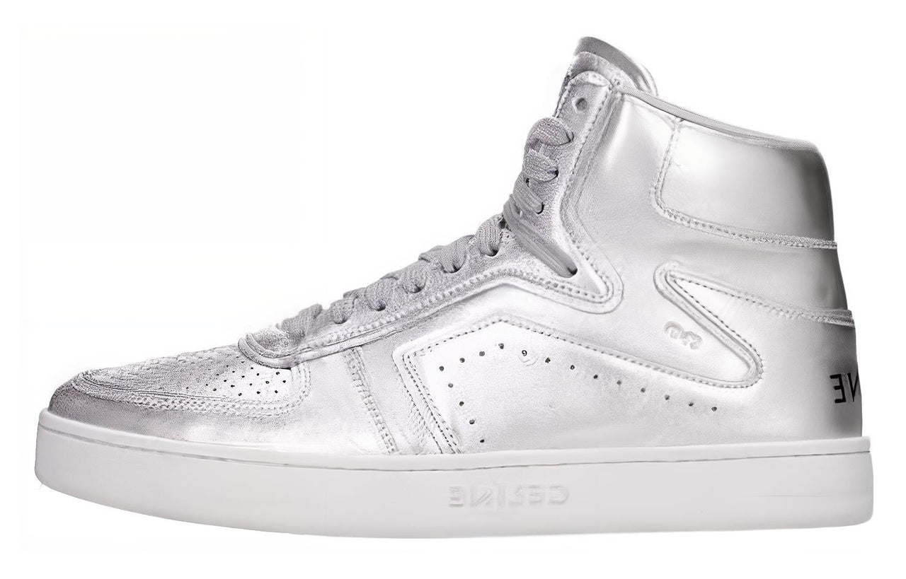 CELINE High Top Skateboard Shoes Men's Silver