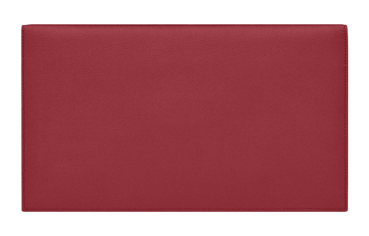 SAINT LAURENT UPTOWN Cow Leather Envelope Bag, Clutch Trumpets Women's Red