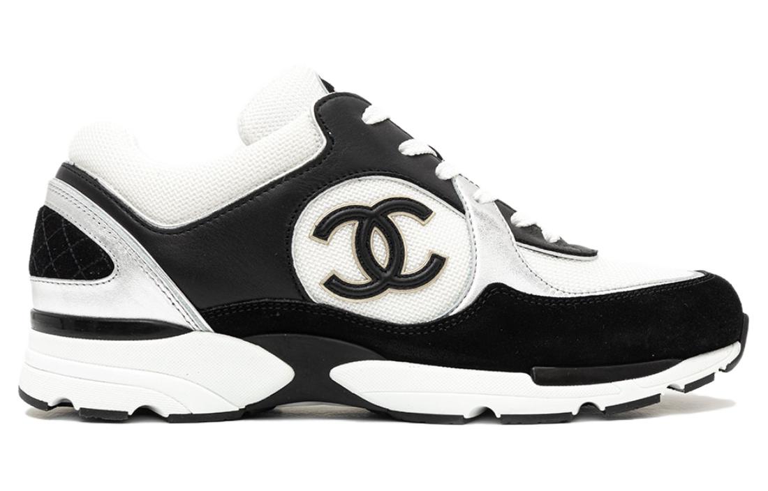 CHANEL Sneakers Black White Women's