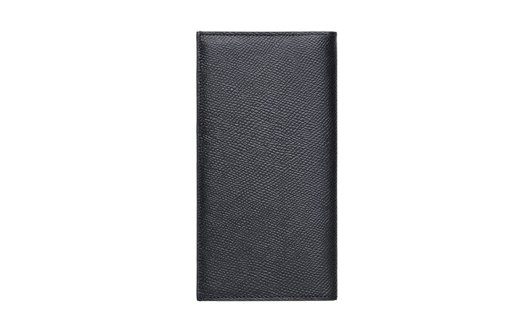 CELINE Grain Calfskin Card Holder, Wallet Men's Black