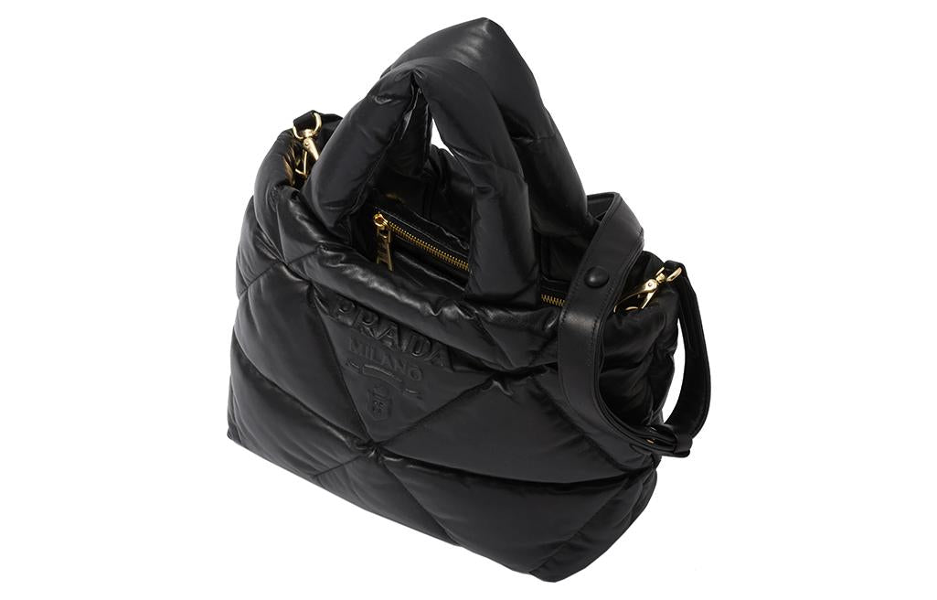 PRADA Leather Shoulder Bag Crossbody Bag Handbag Women's Black