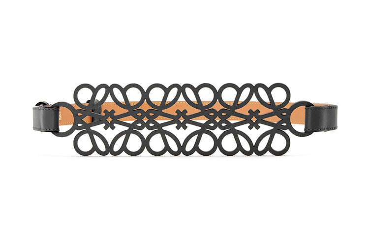 LOEWE Leather Belts Unisex Black