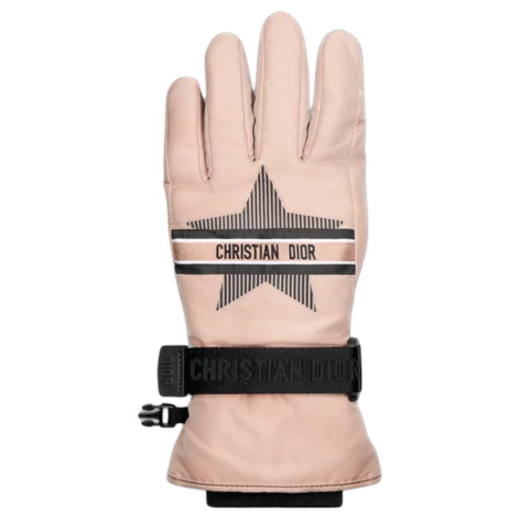 DIOR Polyester, Polyurethane Gloves Women's Pink