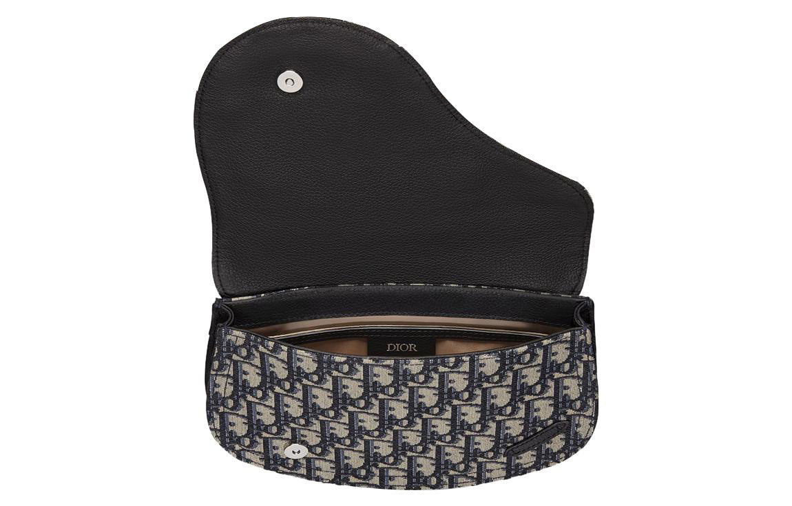 DIOR Saddle Cow Leather Saddle Bag, Fanny Pack, Shoulder Bag, Crossbody Bag Regular Men's Beige/Black