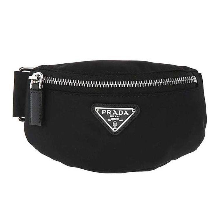 PRADA Nylon Fabric Shoulder Bag Crossbody Bag Fanny Pack Men's Black