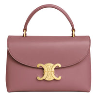 CELINE Cow Leather Shoulder Bag, Crossbody Bag, Handbag Women's Vintage Rose