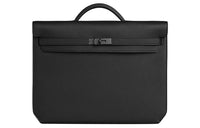 HERMES Kelly Depeches Togo Calfskin Business Bag Handbag Men's 89 Noir Black