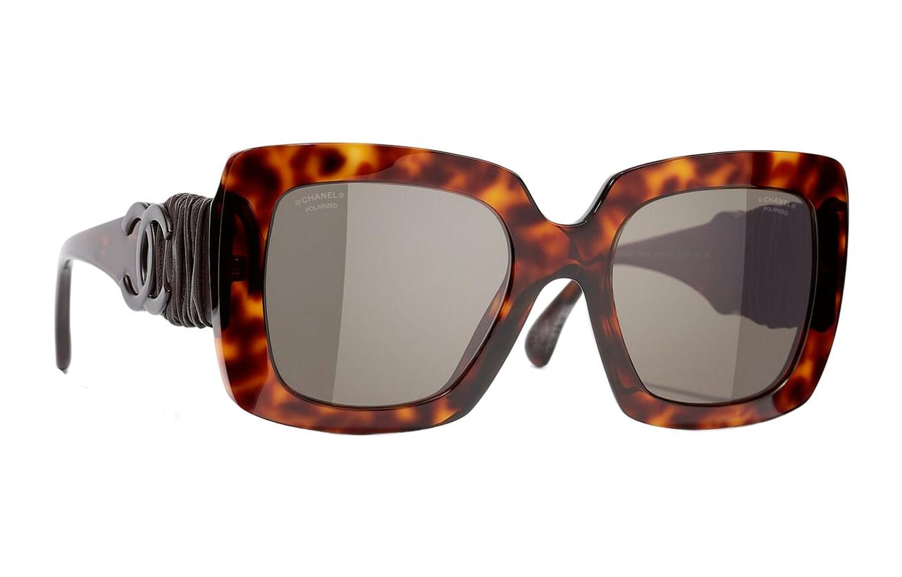 CHANEL Plate Frame Square Sunglass Unisex